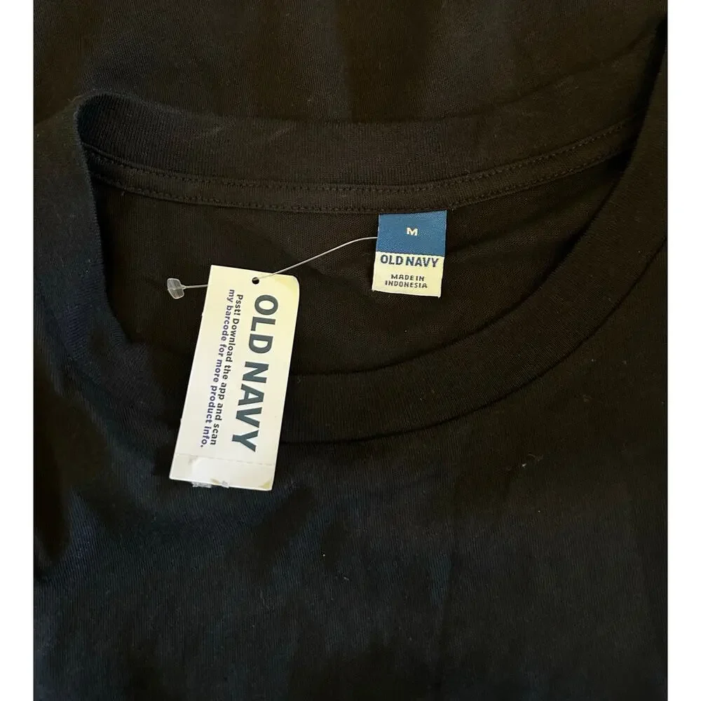 Old Navy Black Eyelet Flutter Sleeve Top NWT Medium Feminine Cottagecore